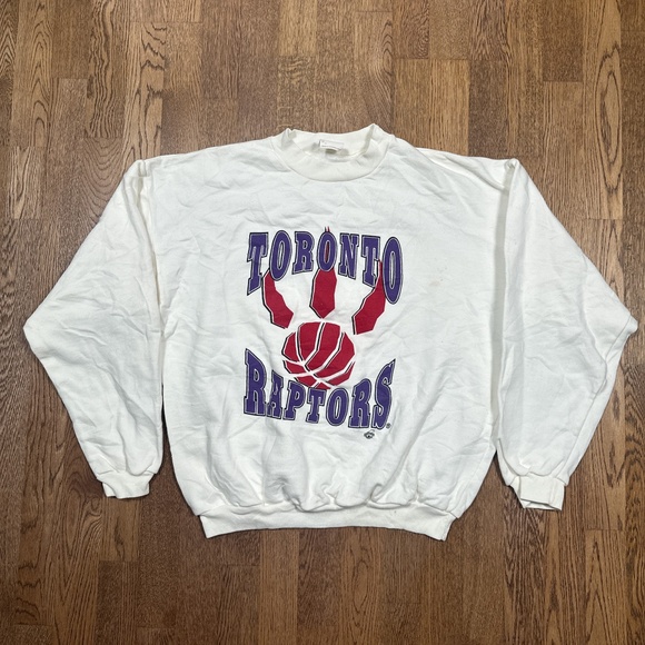 Vintage Other - Vintage 90s Toronto Raptors Claw Logo Made in Canada Sweatshirt Mens Large